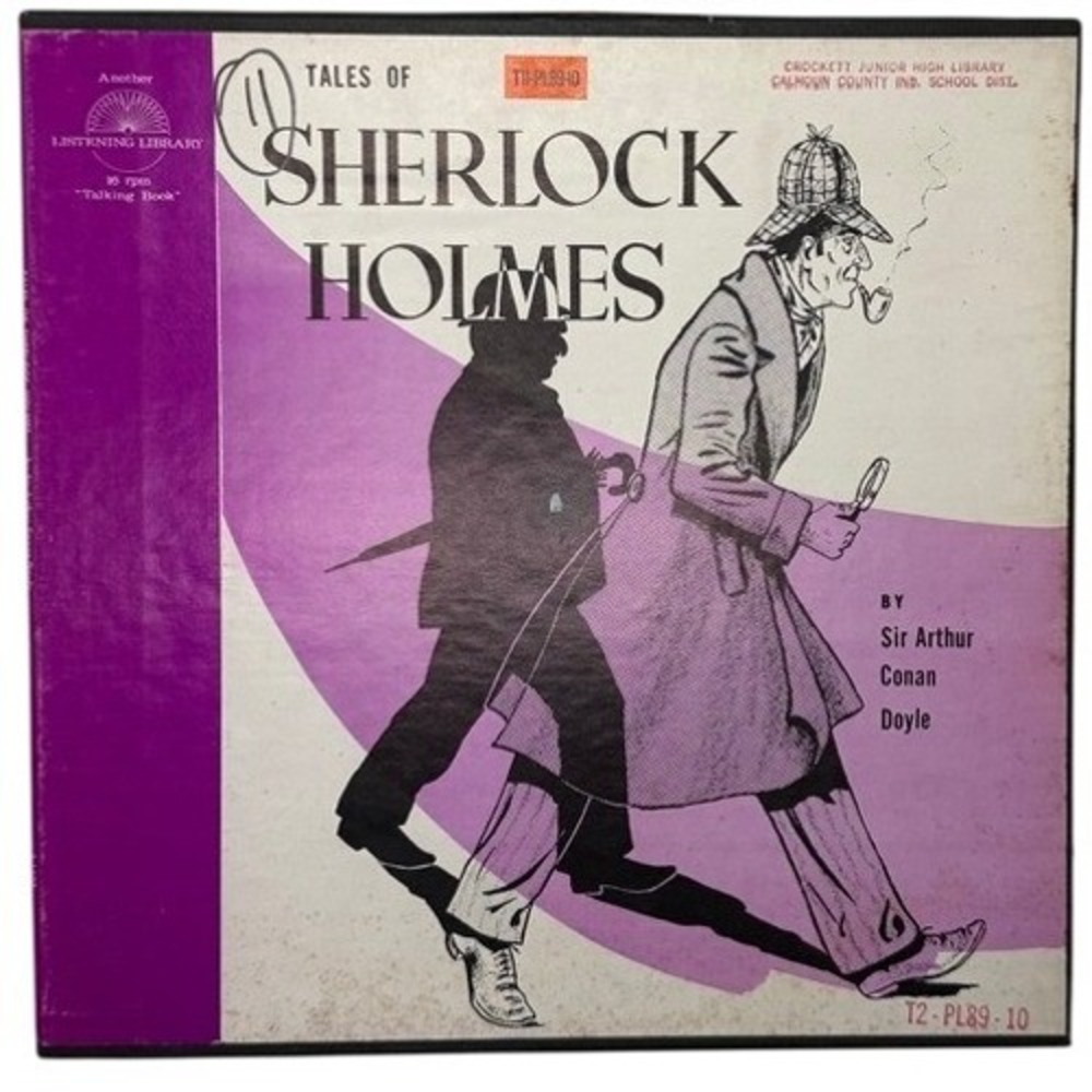 Tales of Sherlock Holmes Listening Library 16 rpm Talking Book 2 LP Vinyl A 1608
